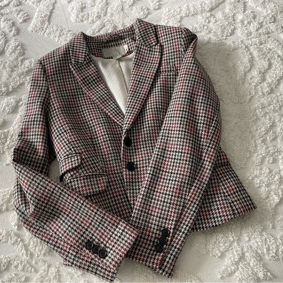 H&M/EUC Jacket Blazer Tartan Wool Blend - Picture 1 of 10